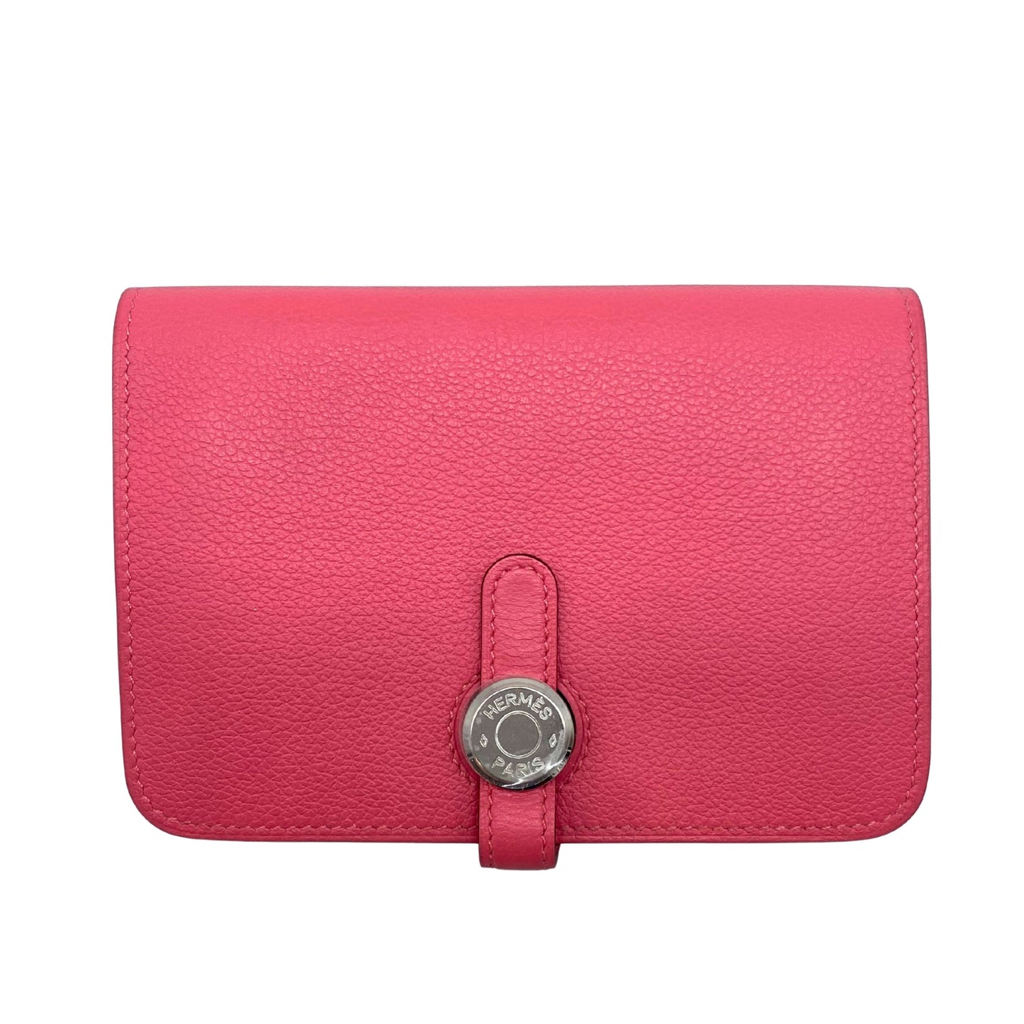 Hermes Dogone Compact Togo Rose Wallet