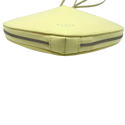 Alaia Le Coeur yellow leather crossbody