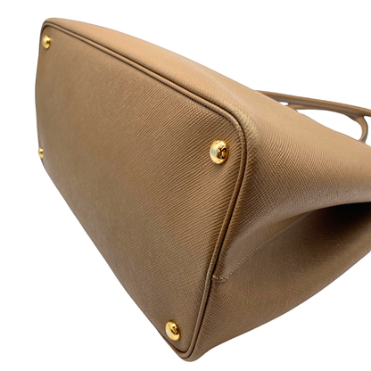 Prada Camel/Teal Saffiano Tote