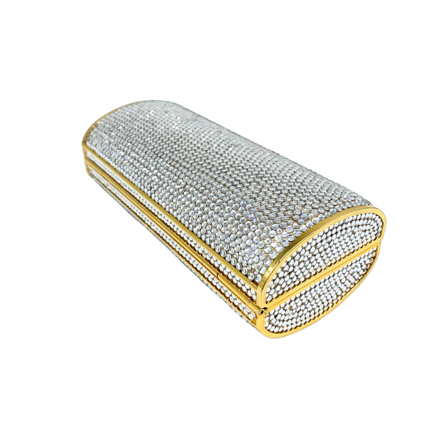 Judith Leiber Crystal w/ Gold Trim Clutch