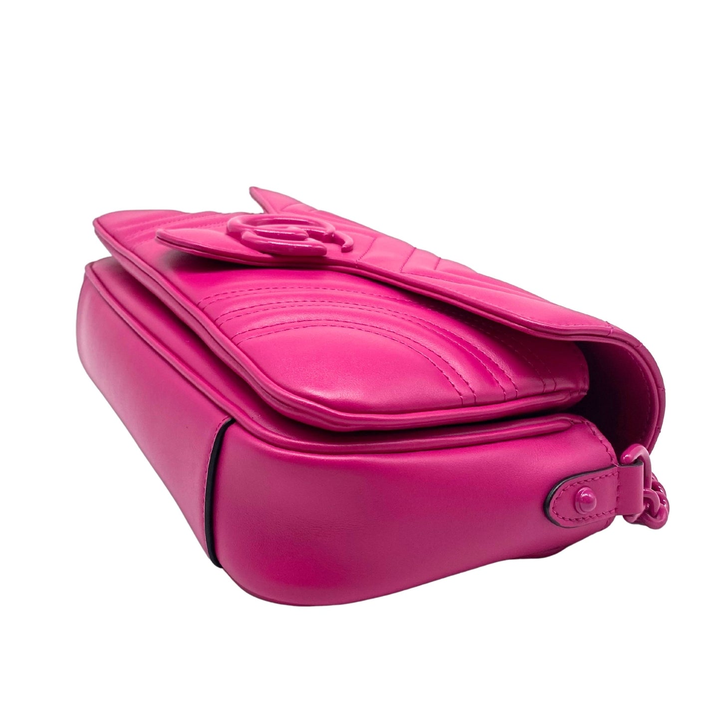 Gucci Marmont Pink w/ webbed strap