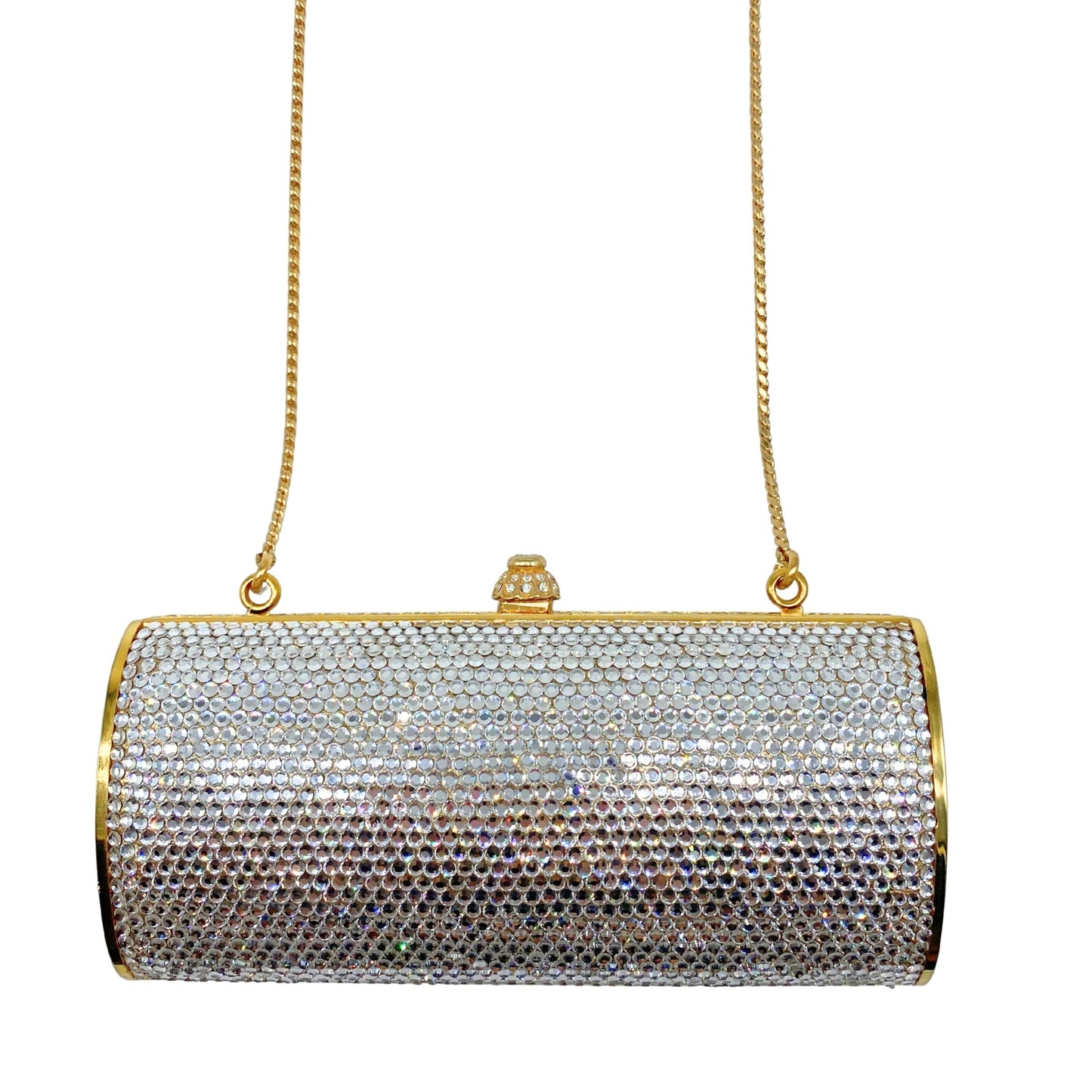 Judith Leiber Crystal w/ Gold Trim Clutch