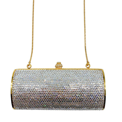 Judith Leiber Crystal w/ Gold Trim Clutch