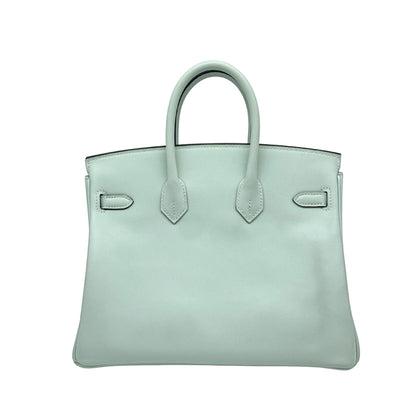 Birkin 25 Peppermint Swift Palladium Hardware