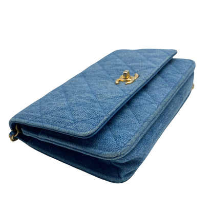 Chanel Denim Crush Wallet on Chain