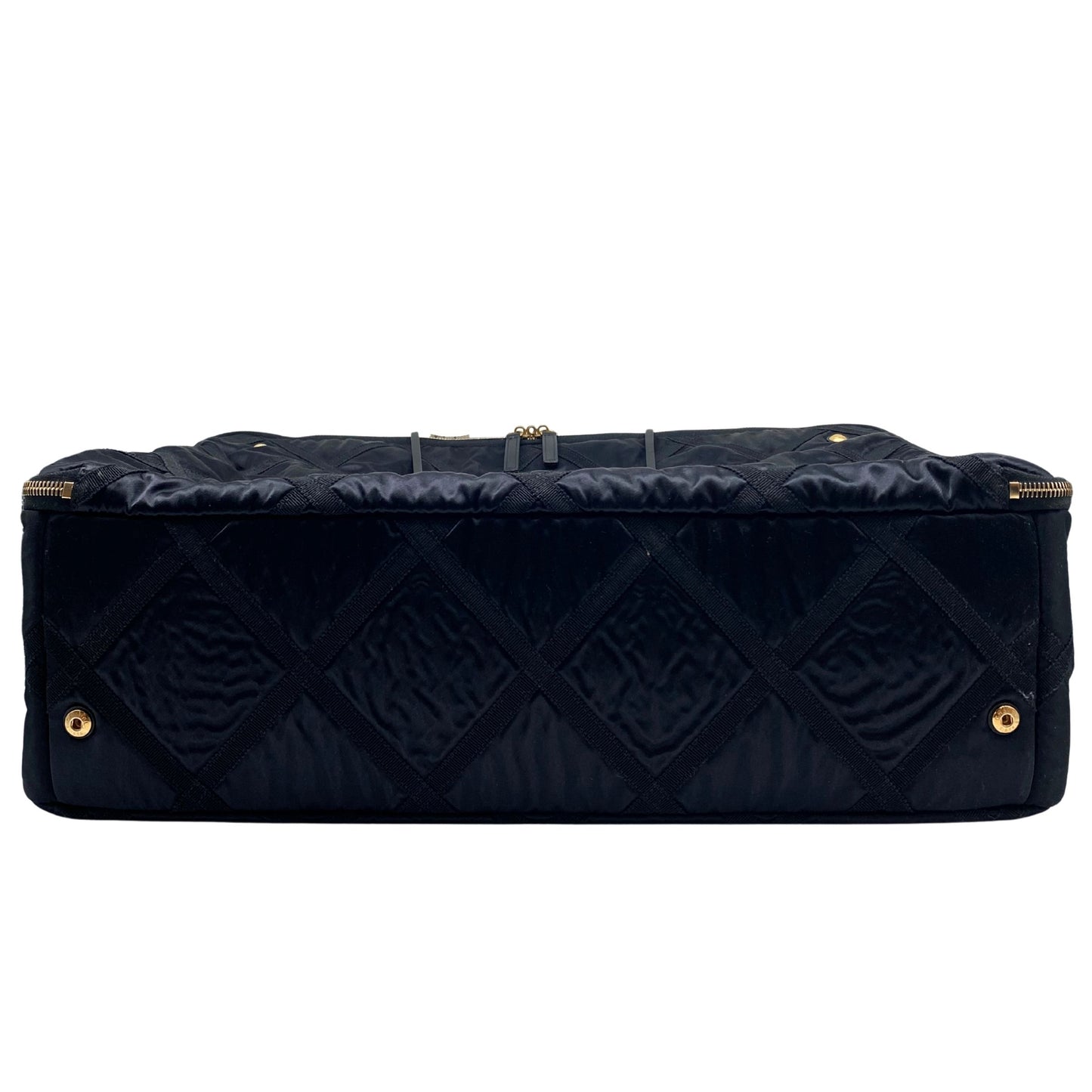 Chanel Black Nylon Travel Bag Brushed Gold Hardware