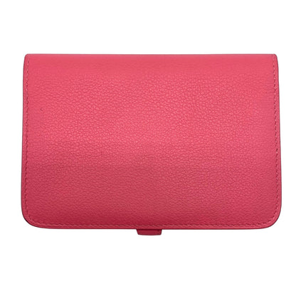 Hermes Dogone Compact Togo Rose Wallet
