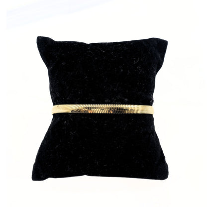 Three Stories 18K Gold and Diamonds Flip Snake Chain Bracelet