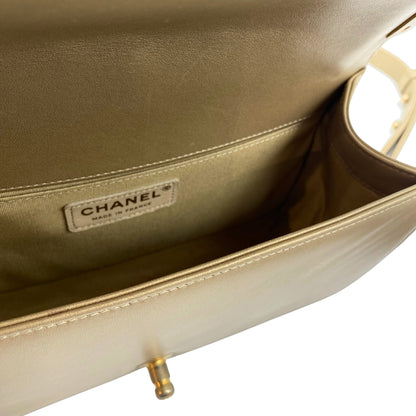 Chanel Old Medium Metallic Braided Boy