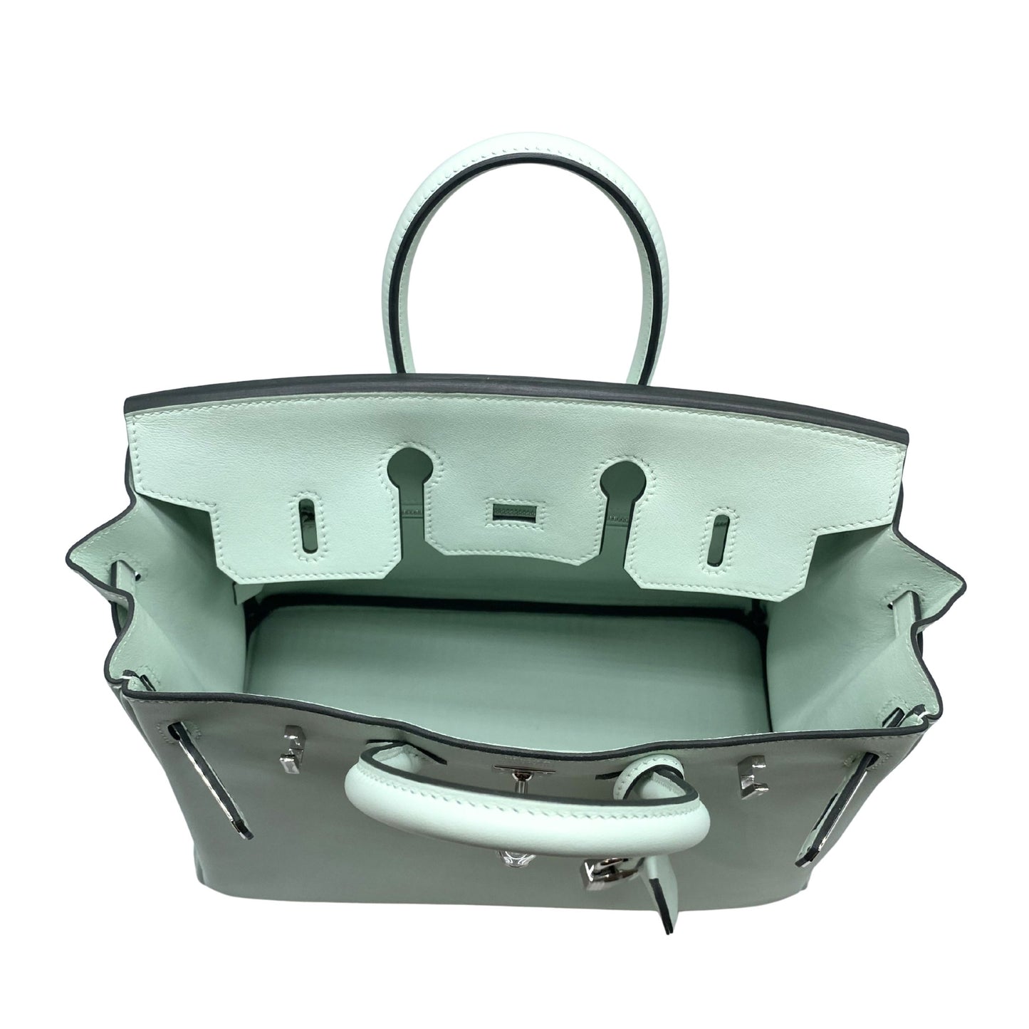 Birkin 25 Peppermint Swift Palladium Hardware