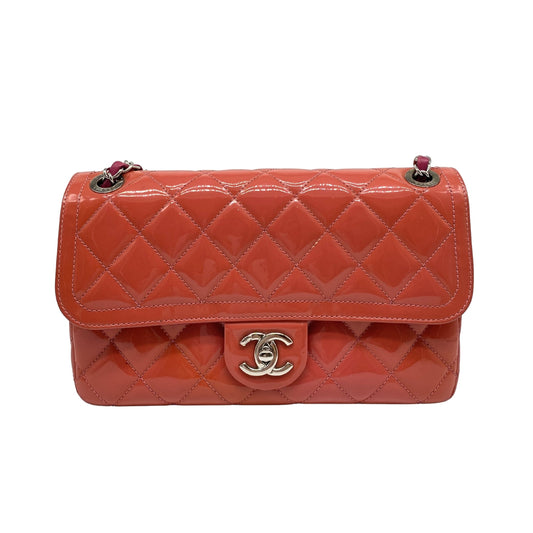 Chanel Coco Shine Orange/Pink Patent Leather