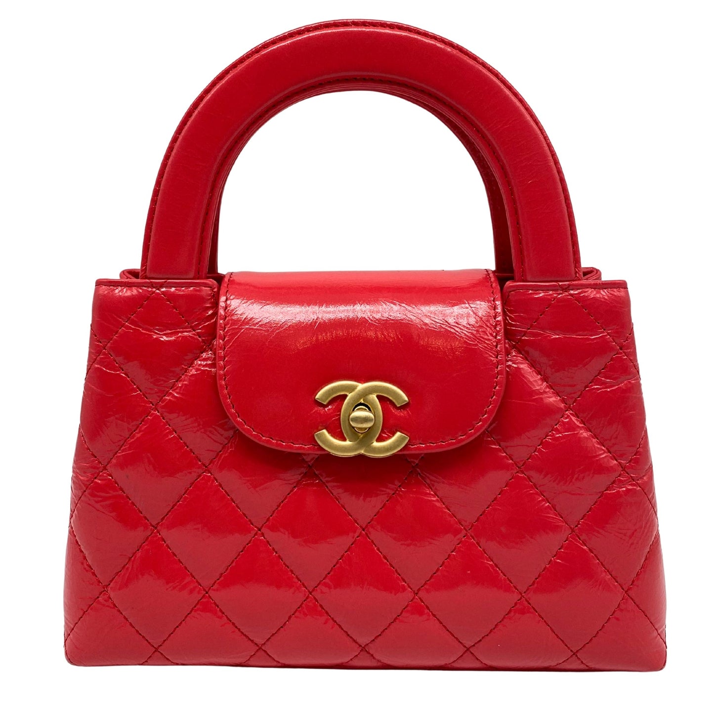 Chanel Nano Kelly Shopper Red