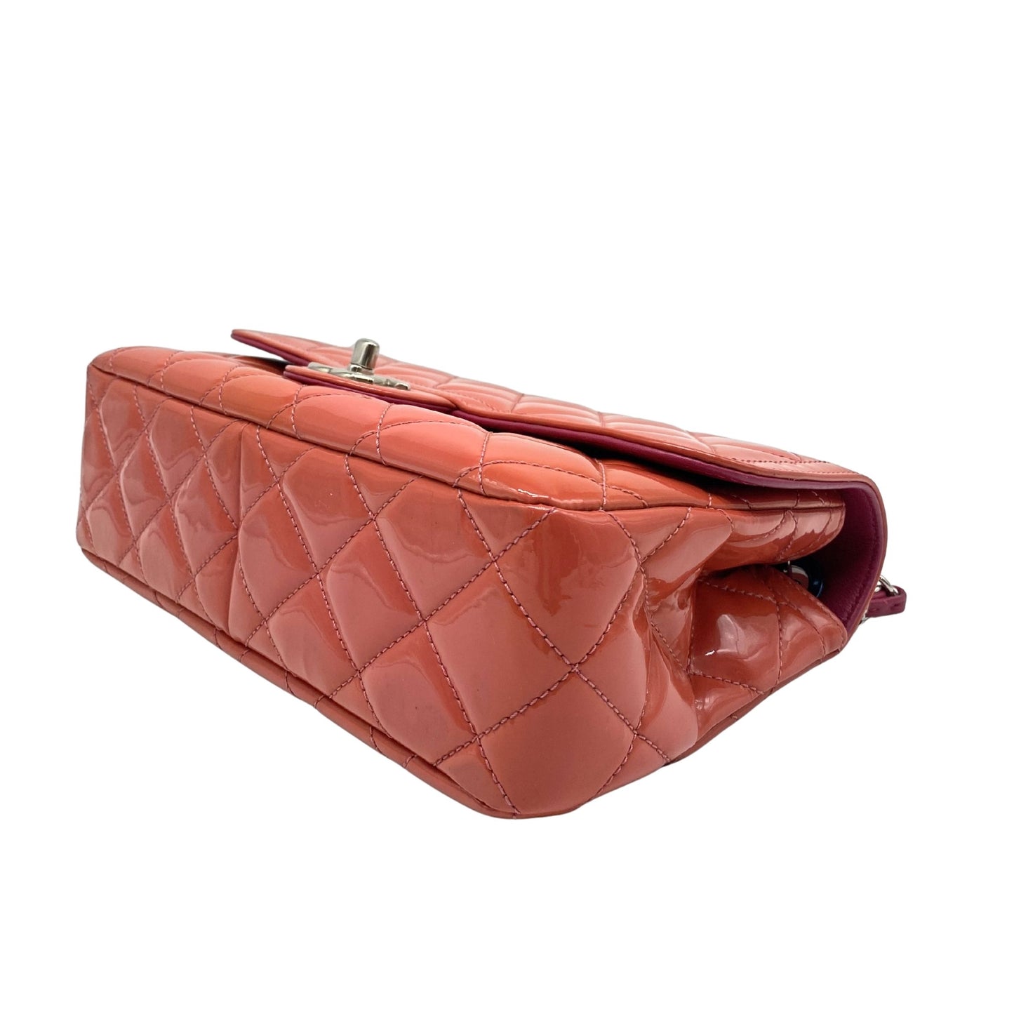 Chanel Coco Shine Orange/Pink Patent Leather