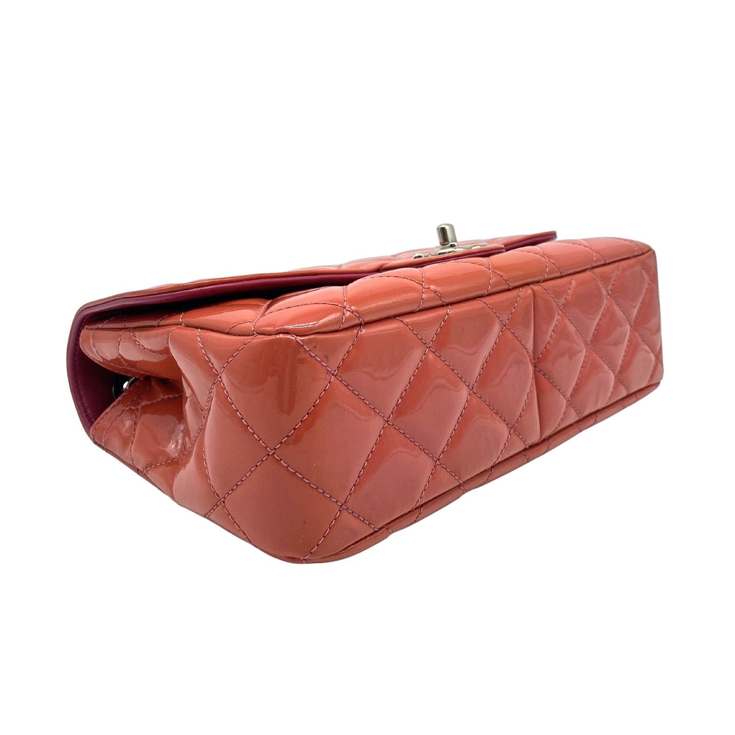 Chanel Coco Shine Orange/Pink Patent Leather