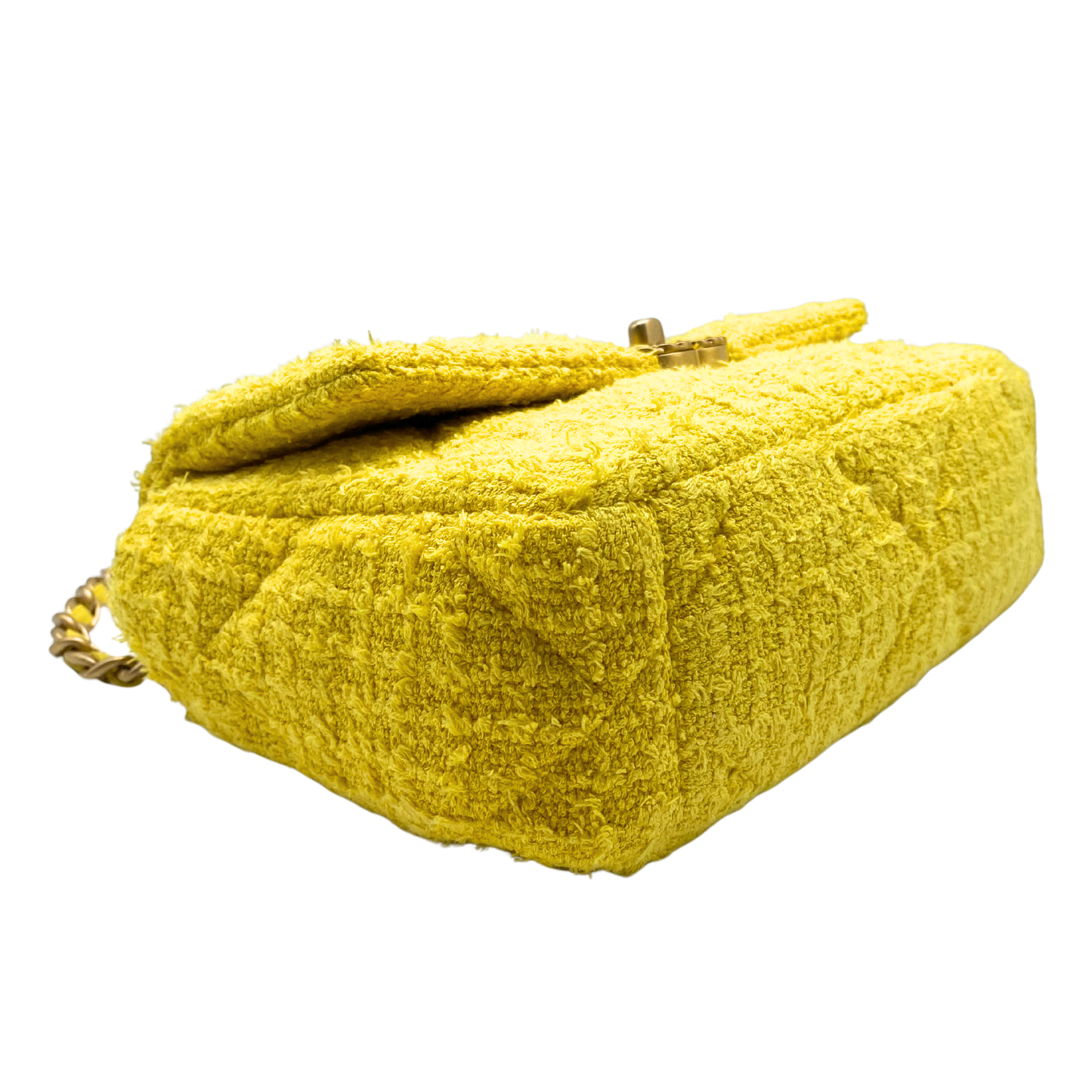 Chanel 19 Medium Yellow Tweed