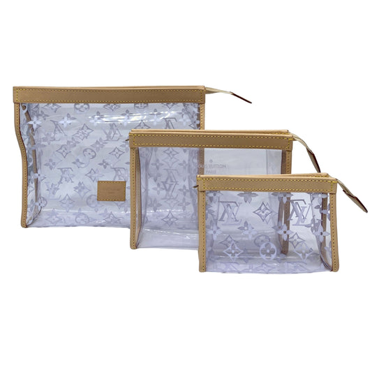 LV Clear Toiletry Bags Trio Poche Toilette