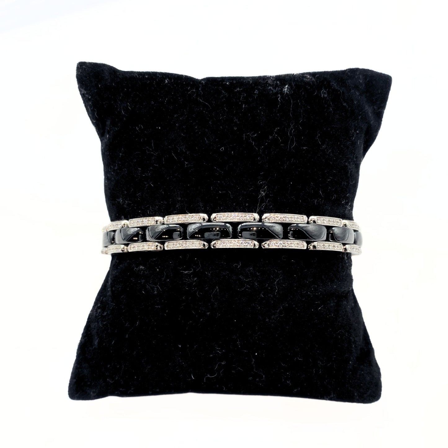 Chanel X Ultra Bracelet 18K White Gold Diamond Ceramic Black