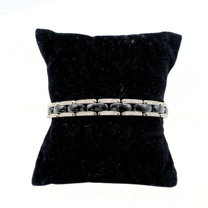 Chanel X Ultra Bracelet 18K White Gold Diamond Ceramic Black