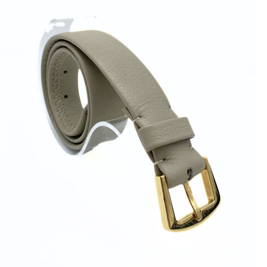 Loro Piana Taupe Gold Buckle Belt