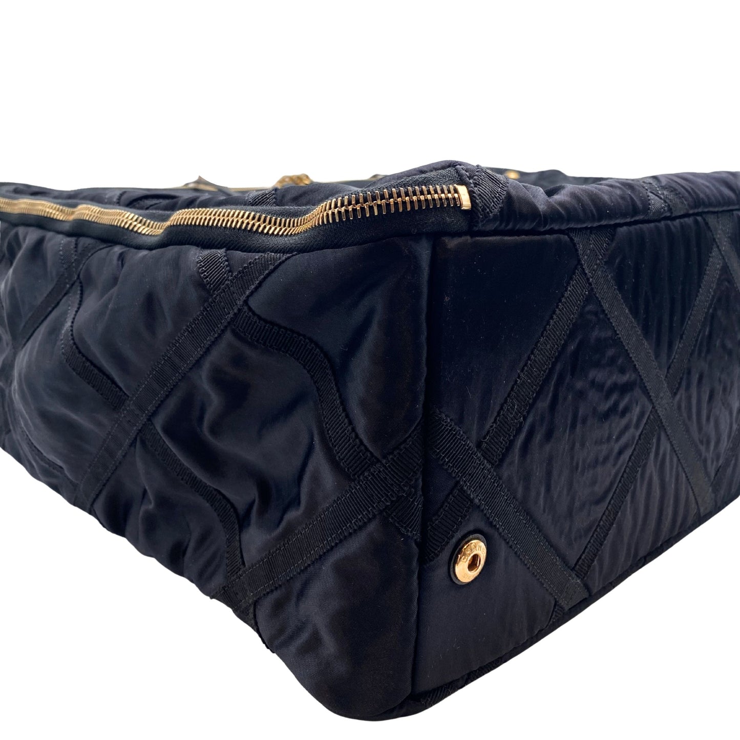 Chanel Black Nylon Travel Bag Brushed Gold Hardware