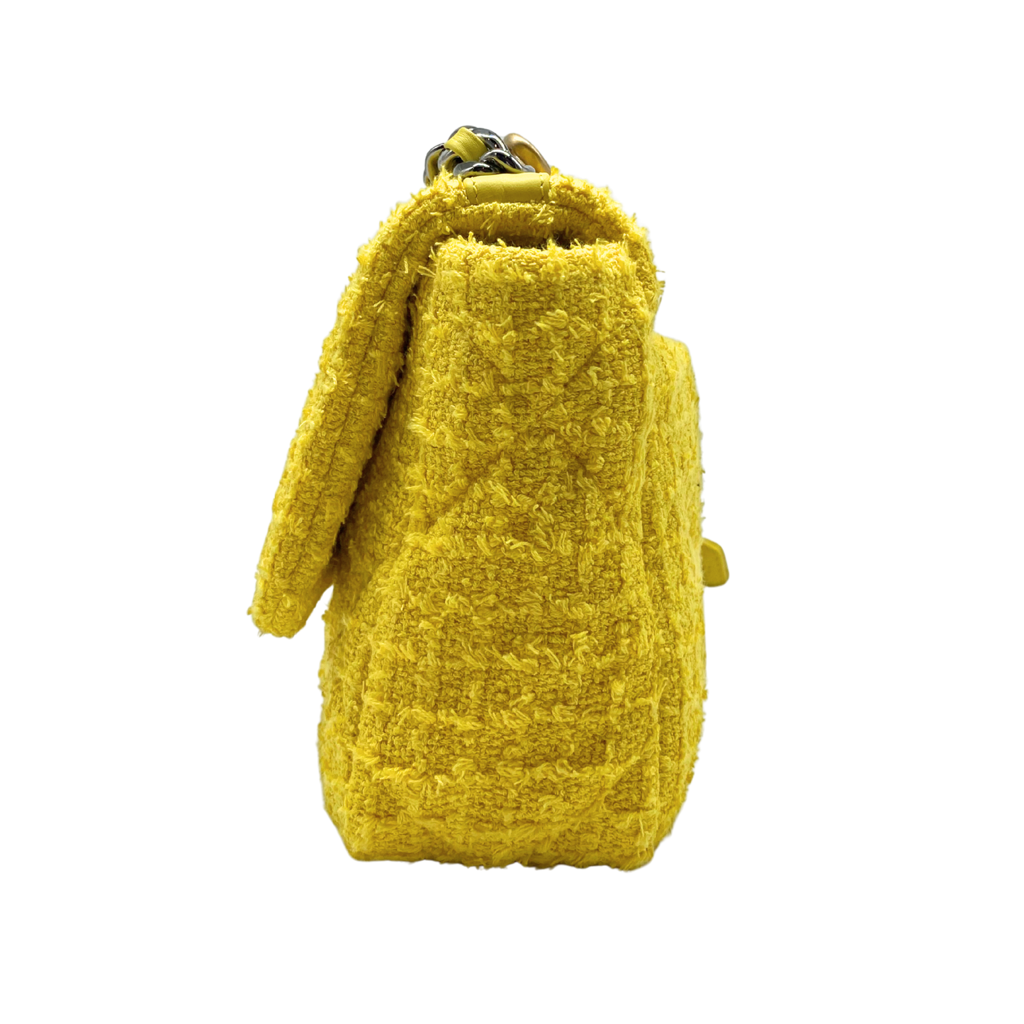 Chanel 19 Medium Yellow Tweed