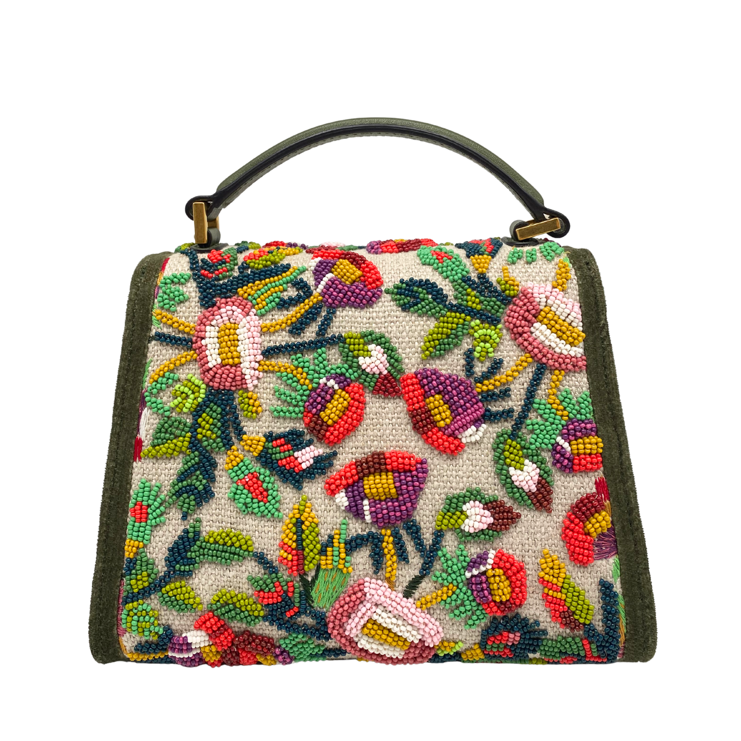Valentino Garavani VSLING Mini Bead-embellished Floral Top-Handle