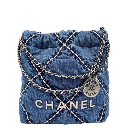 Chanel 22 Mini Denim Stitched
