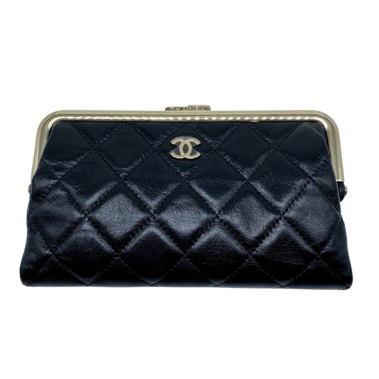 Chanel Frame Clutch w/ Chain Black