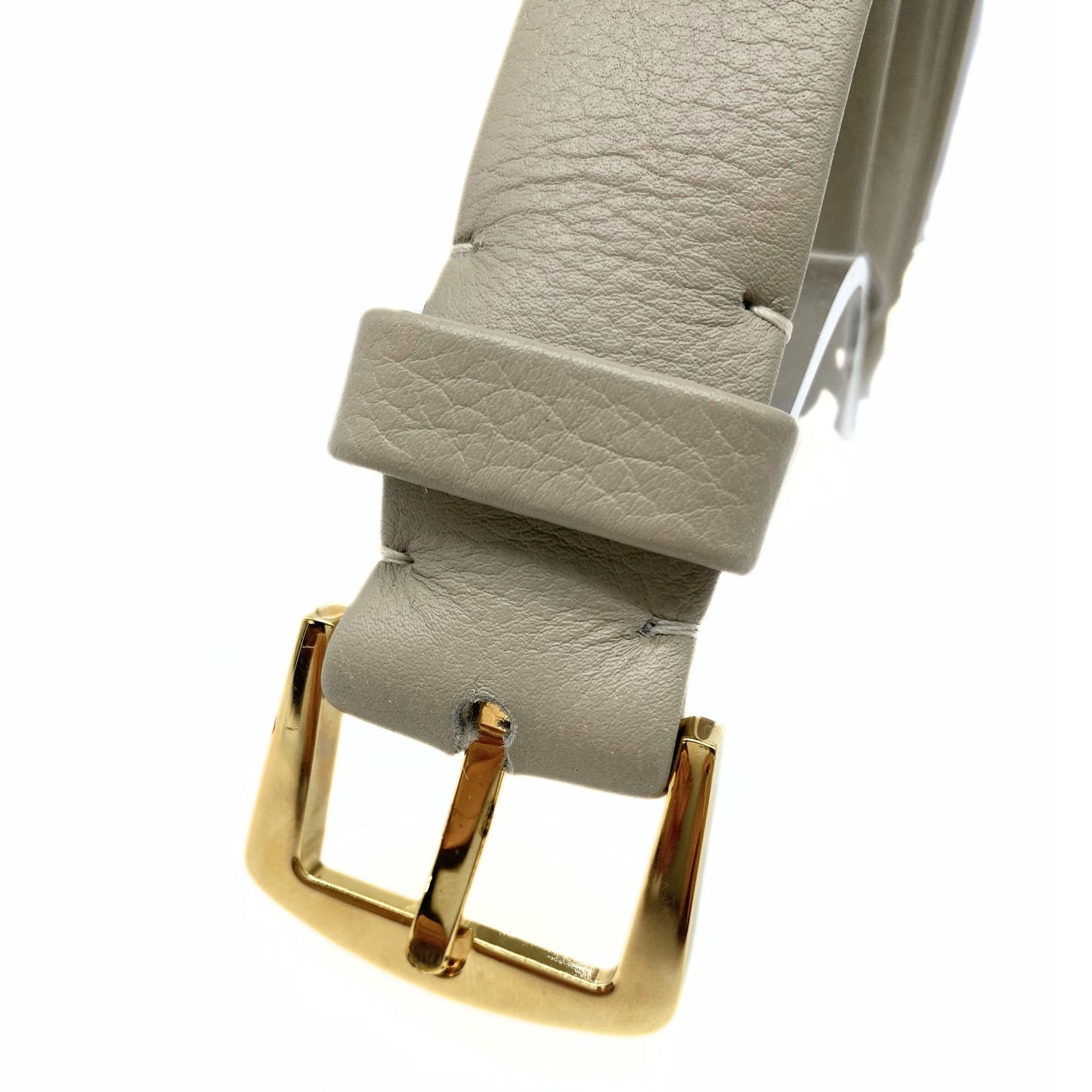 Loro Piana Taupe Gold Buckle Belt