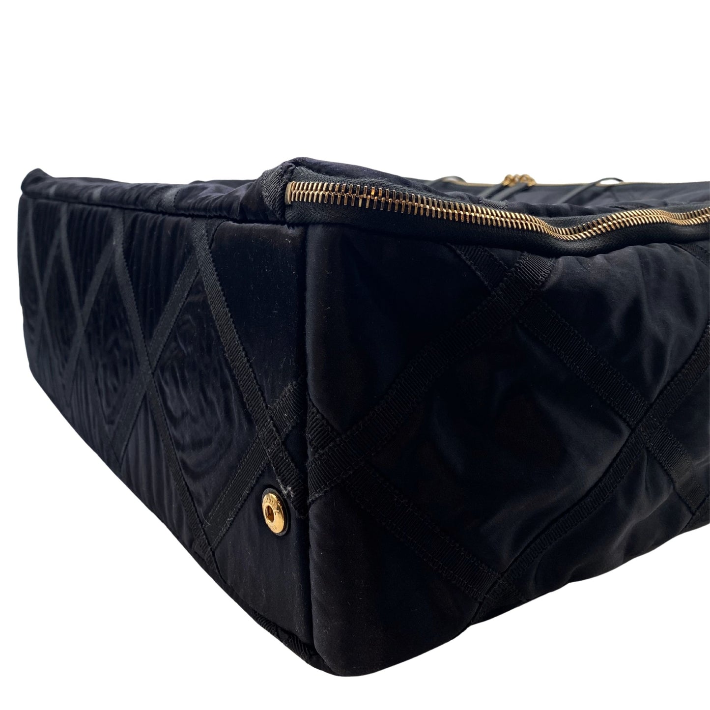 Chanel Black Nylon Travel Bag Brushed Gold Hardware