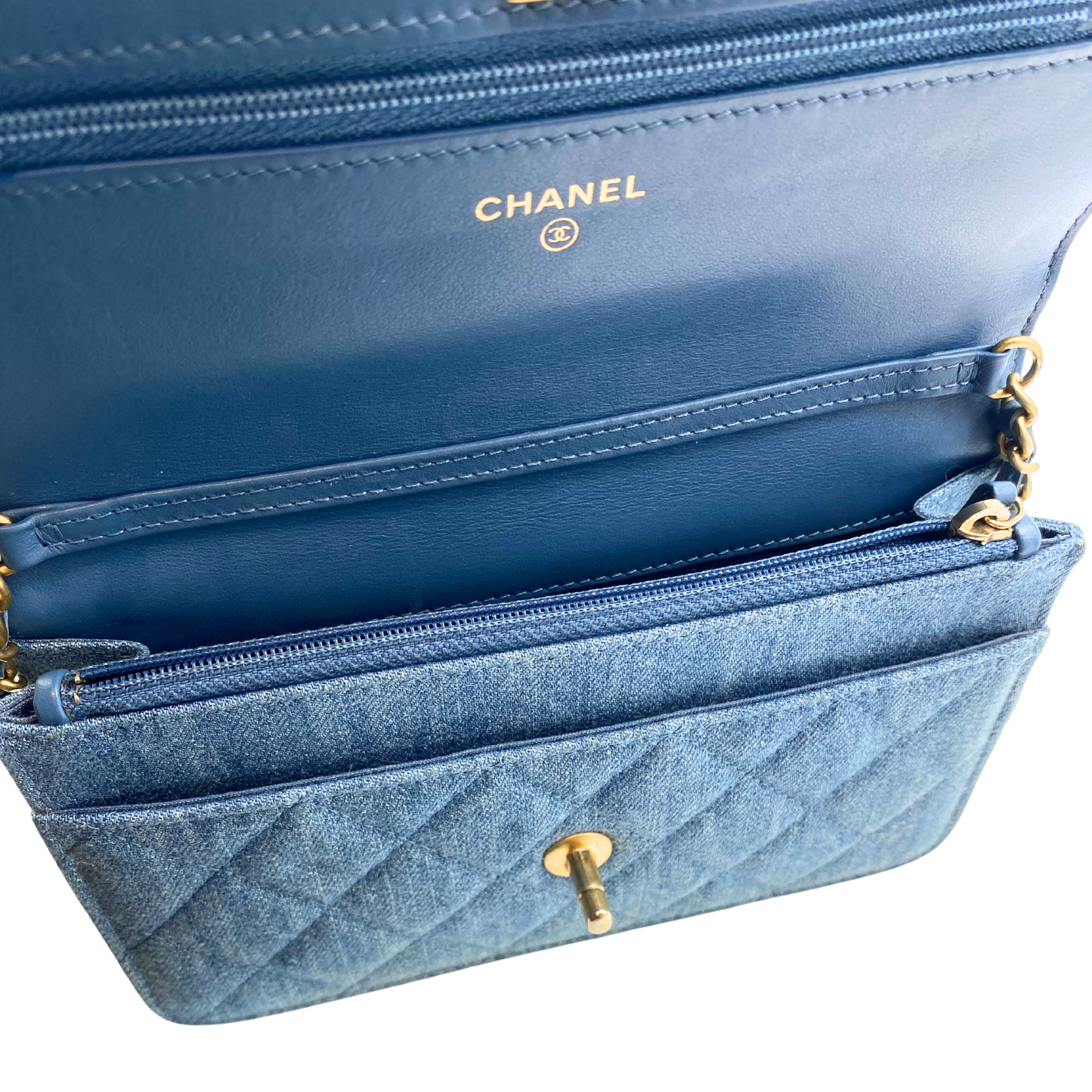 Chanel Denim Crush Wallet on Chain