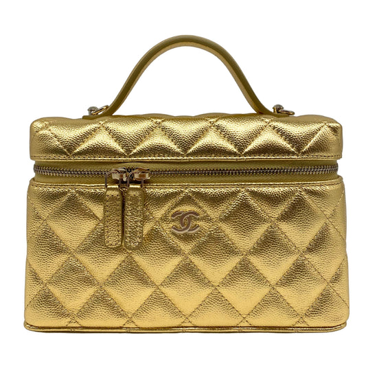Chanel Vanity Classic Gold Quilted