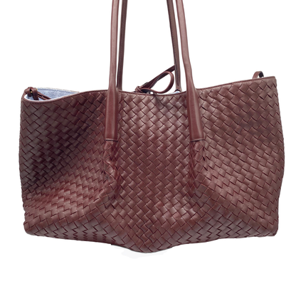 Bottega Venetta Pinacoteca Reversible Intrecciato Leather Tote