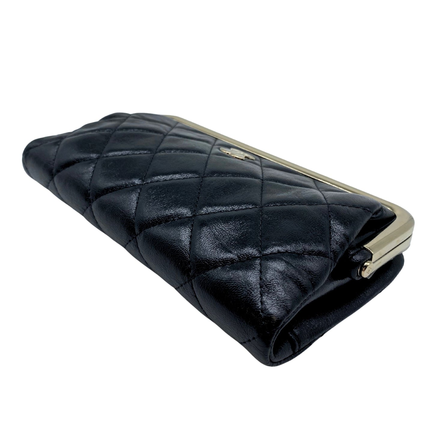 Chanel Frame Clutch w/ Chain Black
