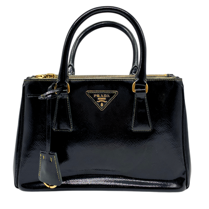 Prada Galleria Small Black Patent Leather