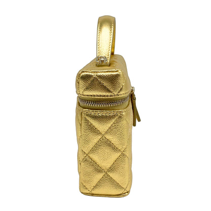 Chanel Vanity Classic Gold Quilted