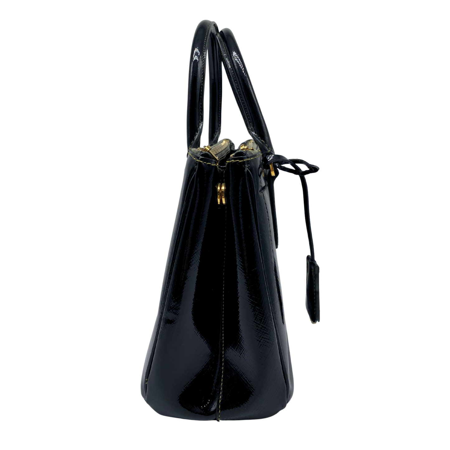 Prada Galleria Small Black Patent Leather