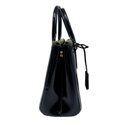 Prada Galleria Small Black Patent Leather