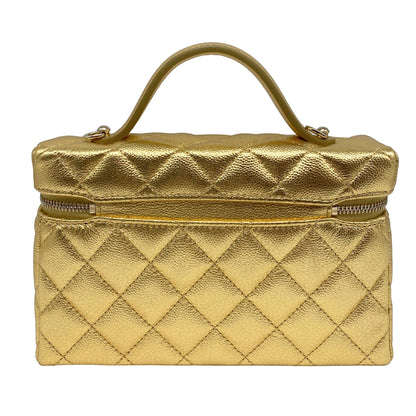 Chanel Vanity Classic Gold Quilted