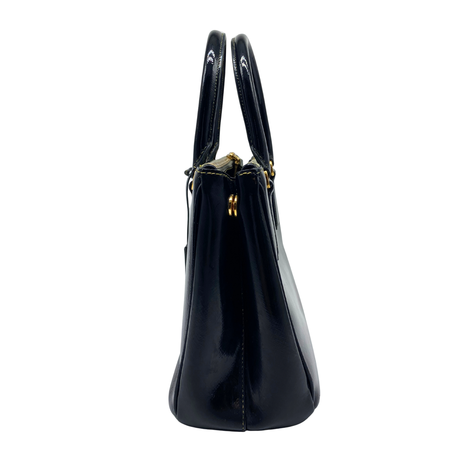 Prada Galleria Small Black Patent Leather