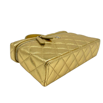 Chanel Vanity Classic Gold Quilted