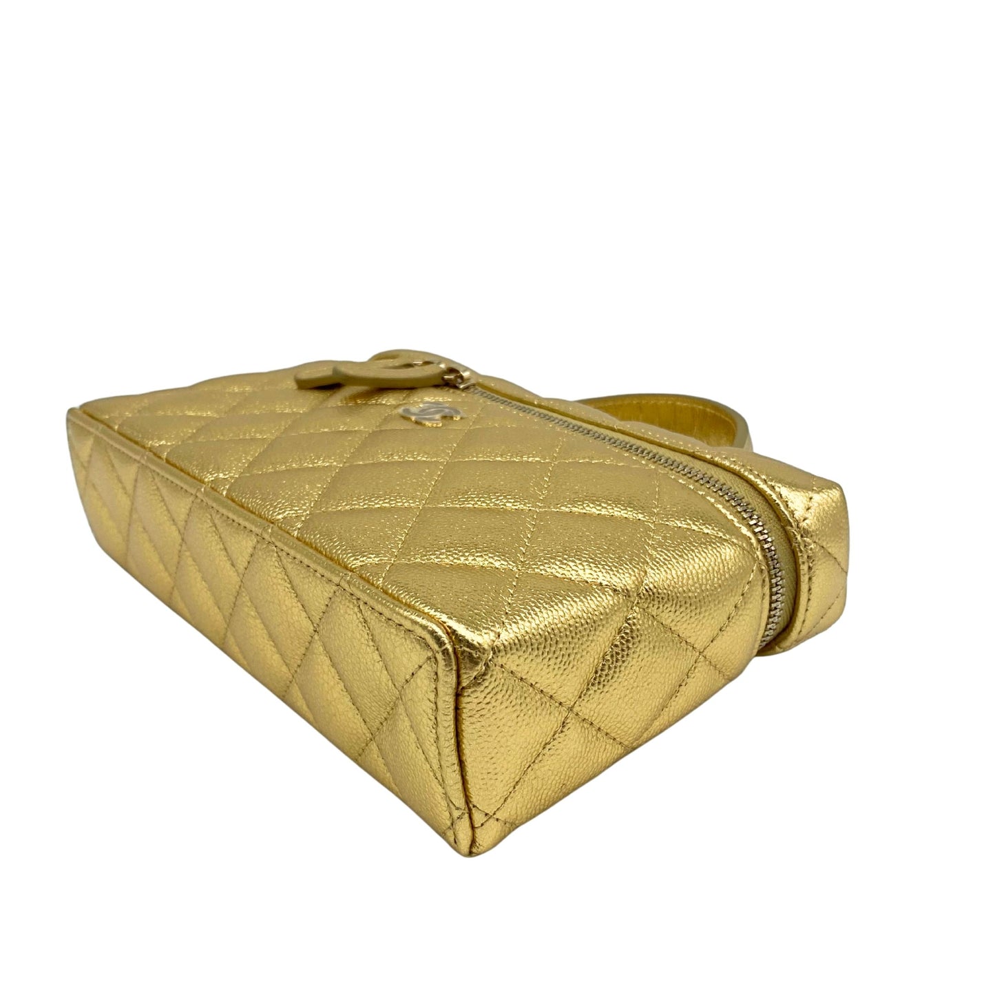 Chanel Vanity Classic Gold Quilted