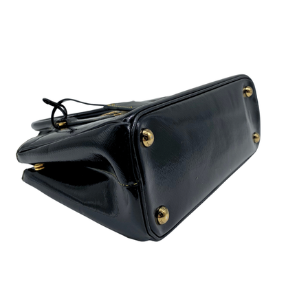 Prada Galleria Small Black Patent Leather
