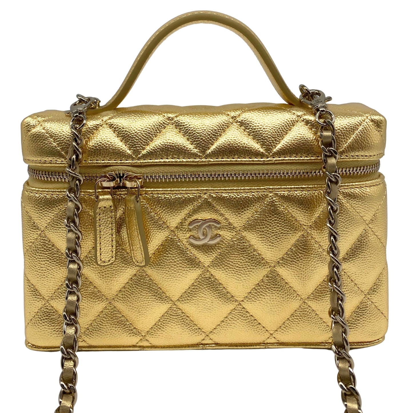 Chanel Vanity Classic Gold Quilted