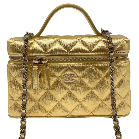 Chanel Vanity Classic Gold Quilted