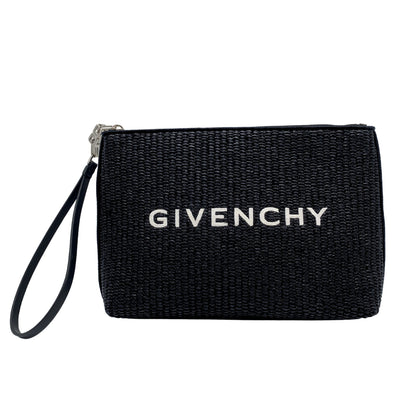 Givenchy Black Travel Raffia Pouch