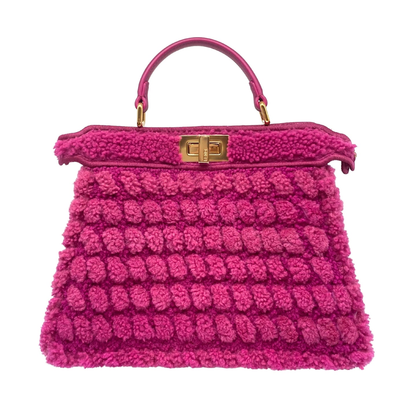 Fendi Pink Curly ISeeU Shearling Peekaboo