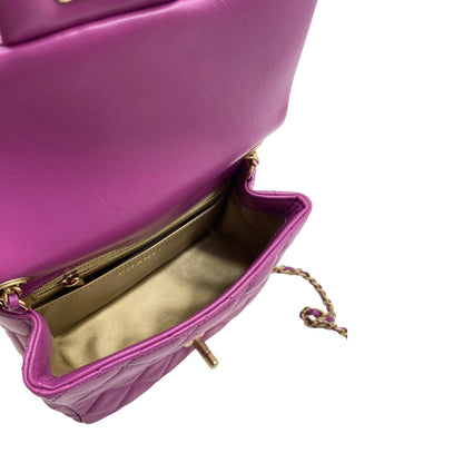 Chanel Purple Mini Square Pearl