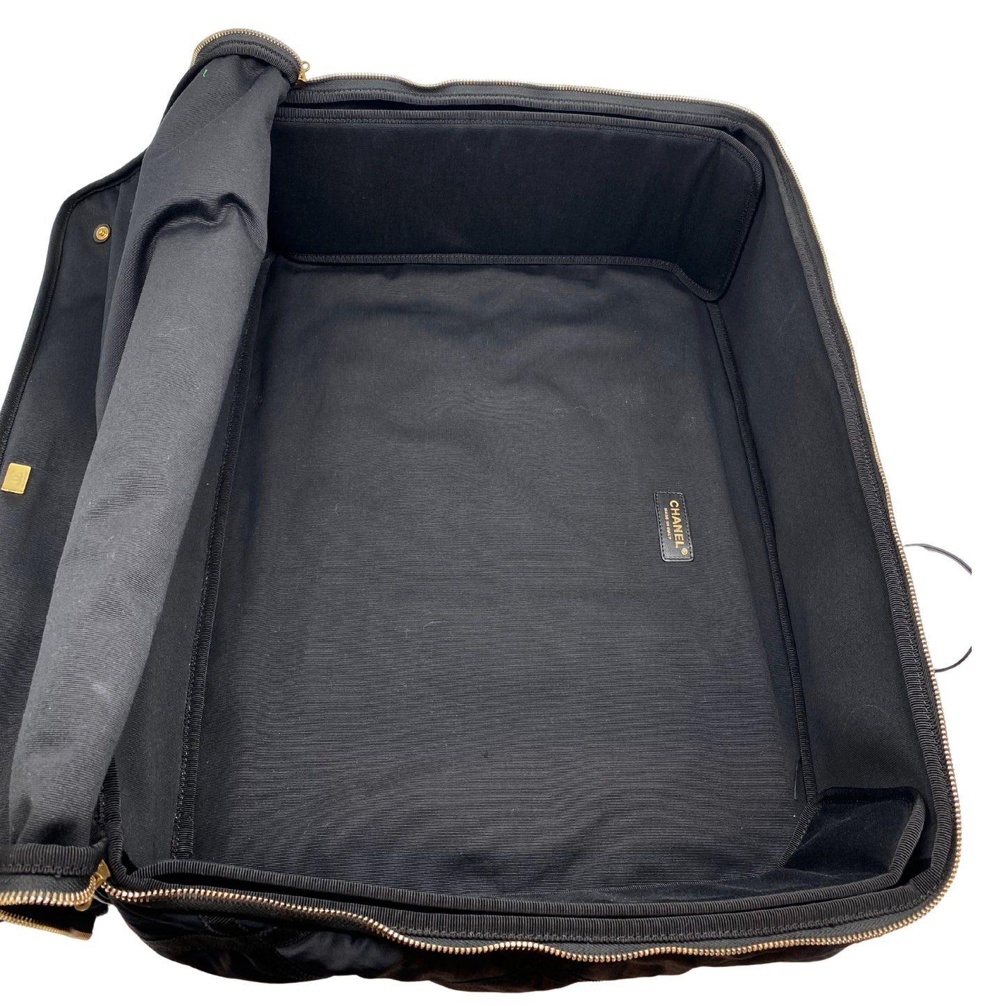 Chanel Black Nylon Travel Bag Brushed Gold Hardware