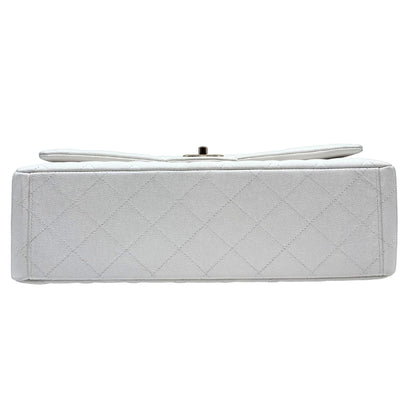 Chanel Maxi White Caviar w/ Gold Hardware